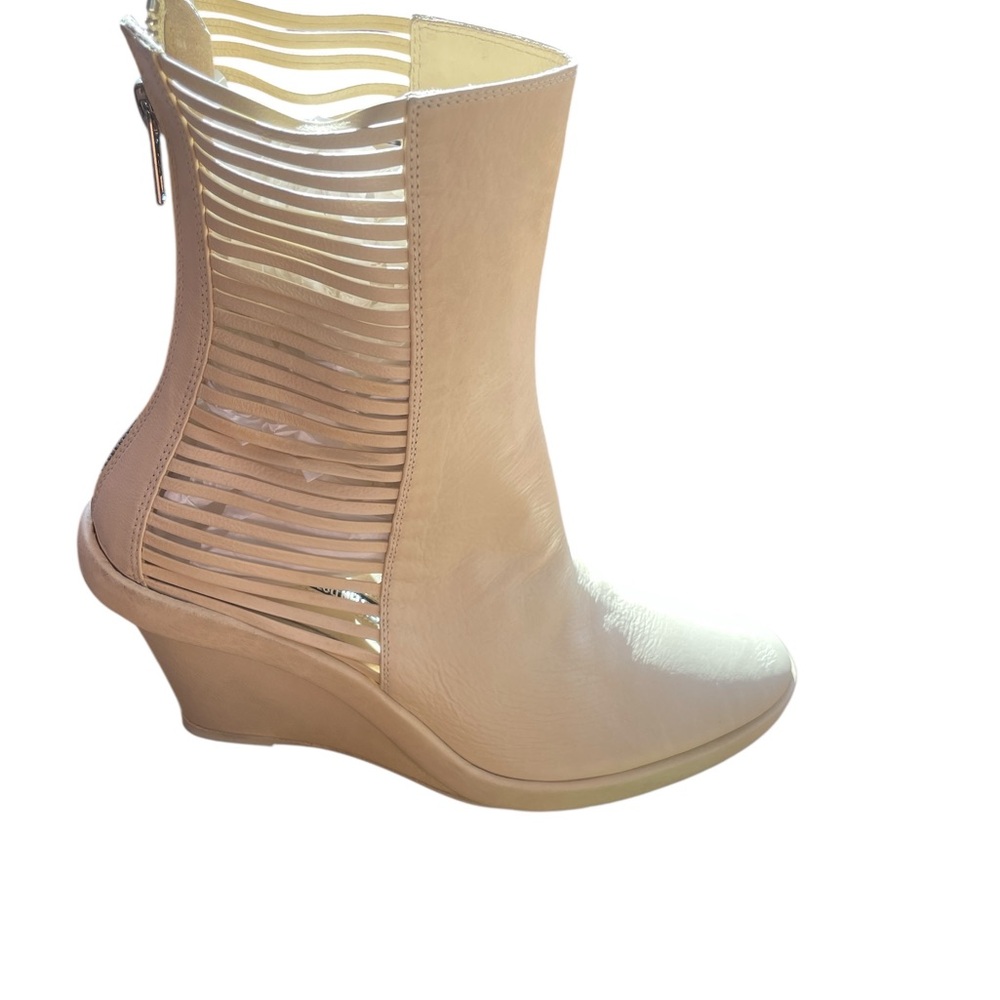 Ann Demeulemeester Cream Wedge Shoes Modern Minimalist Design